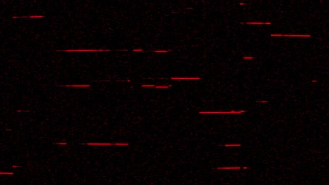 4K Abstract red glitch lines background with CRT scanlines