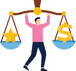 Social media illustration, business concept, web design

