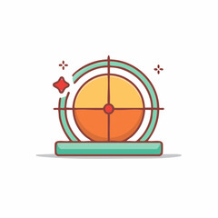 Stylized Target Icon Flat Design Target Practice Games and Hobbies Icon