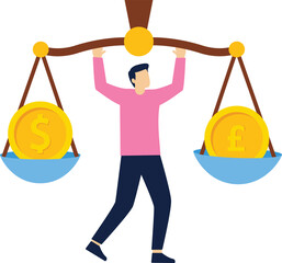 Social media illustration, business concept, web design