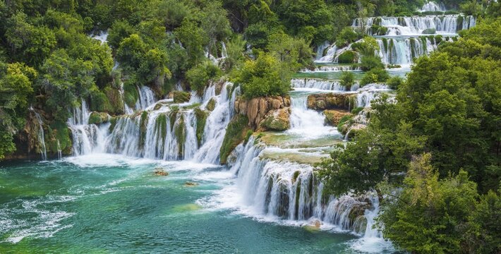 Krka Waterfall, Skradinski Buk, Krka National Park, Dalmatia, Croatia