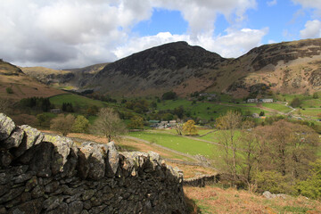 Clear Spring Day With View of Glenridding Valley near Ullswater in the Lake District