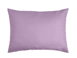down pillow with cotton cover, isolate on a white background