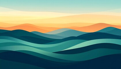 vector illustration of a sunset