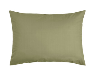down pillow with cotton cover, isolate on a white background