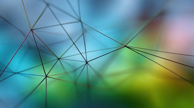 Abstract geometric background with colorful blurred lights and intersecting lines creating a modern digital art design for creative projects and wallpapers - Powered by Adobe