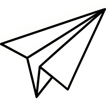 paper plane outline icon