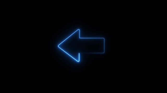 Animated arrow bouncing slide to down arrow icon on black background for navigation indicator and digital interface concept