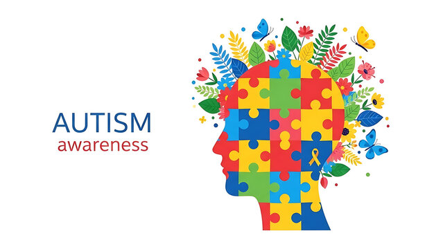 Autism Awareness Puzzle Brain