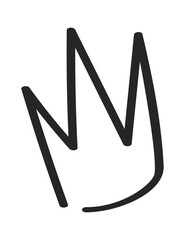 Crown doodle hand drawn scribble © wooster