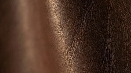 Close-up of Textured Brown Leather Surface
