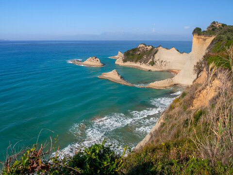 Cape Drastis is a natural attraction on the island of Corfu in Greece