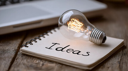 Idea Generation Concept, Creative Inspiration, Innovation Symbol
