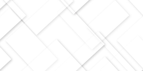 Abstract background with white and gray color technology modern background design . Geometric background with squares in bright light with soft shadows as pattern. Template for branding business .
