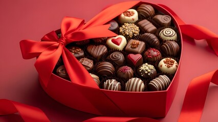 Heart-shaped box of chocolates