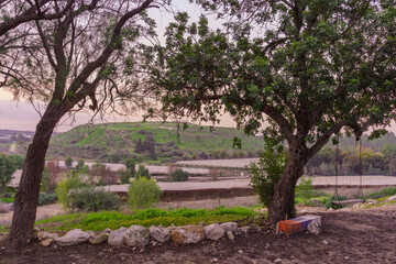 Sunrise view in Lachish, Shephelah region
