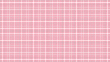 Naklejka premium A charming horizontal background featuring a crisp white grid pattern set against a soft pastel pink surface, evoking a sweet and aesthetic stationery vibe.