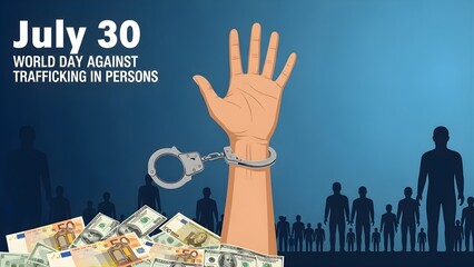 Raising awareness for world day against human trafficking a hand reaching out for freedom