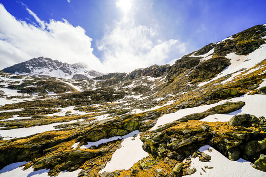 Nature at the M&ouml;lltal Glacier. Landscape in the mountains of Carinthia.
