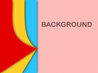 Abstract colorful paper cut background featuring layered curved shapes and clean copy space. Modern design suitable for banners, presentations, posters, branding, and creative layouts.