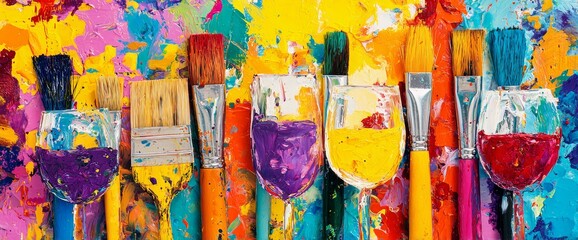 Discover Art and Wine Night With Vibrant Colors and Creative Tools for Summer Sip and Paint Fun in Local Workshops