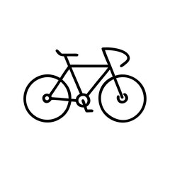 Obraz premium Simple line drawing of a bicycle on a white background 
