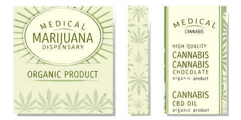 Medical marijuana dispensary packaging organic cannabis products and chocolate options