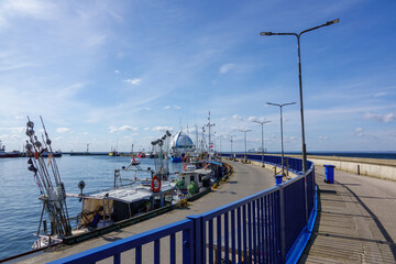 Port in resort town Hel, Poland