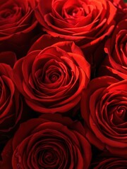Vibrant red roses bouquet