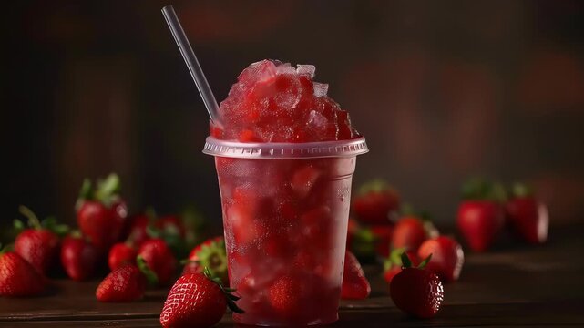 Strawberry smoothie fresh healthy drink diet idea advertisement