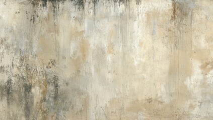 Naklejka premium Weathered wall textured with brown, gray, and beige hues, showing grunge effects, and abstract patterns