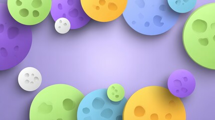 Colorful abstract circles in vibrant hues create a playful background for design projects