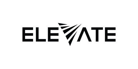 modern elevate font text logo design vector template