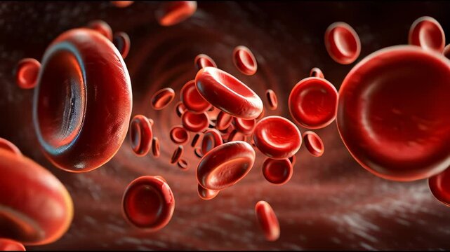 Explore the Movement and Behavior of Red Blood Cells in the Human Body During Circulation