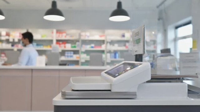 Scale in a pharmacy.