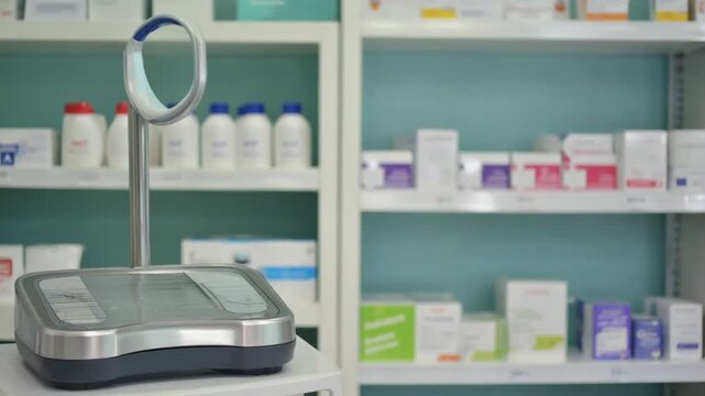 Scale in a pharmacy.