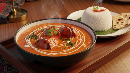 Luxury Butter Chicken Murgh Makhani Indian Fine Dining Cuisine
