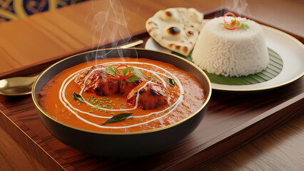 Luxury Butter Chicken Murgh Makhani Indian Fine Dining Cuisine
