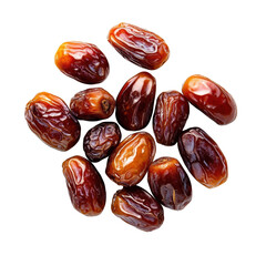 Dates on transparent backdrop