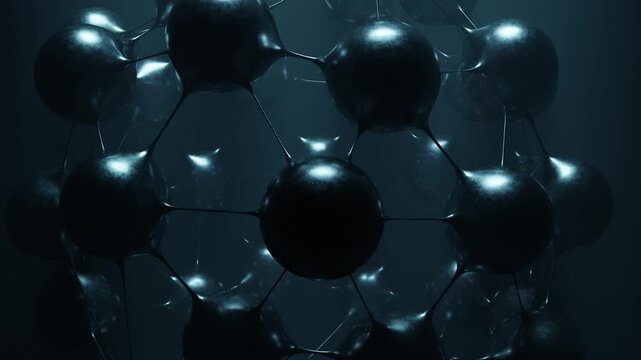 3D metal plexus seamless loop animation