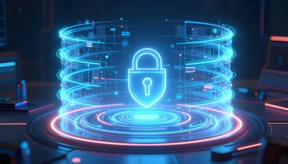 Futuristic Digital Lock Circuit Board