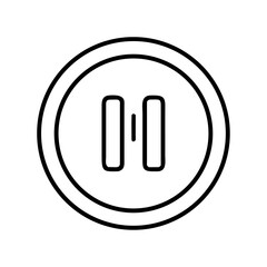 Play and pause symbol icon in minimalist line art style  