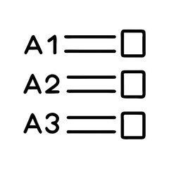 Checklist template with lines and boxes for task management  