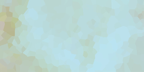 Soft pastel mosaic pattern with irregular polygonal shapes in light blue, pale green, and beige, creating a gentle, crystalline, and abstract background