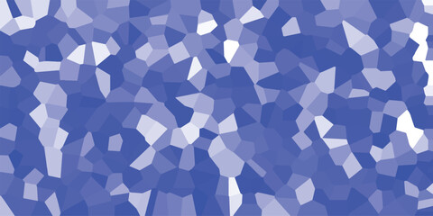 Geometric abstract background in shades of blue and white, composed of irregular polygonal shapes with sharp edges and varying light intensity