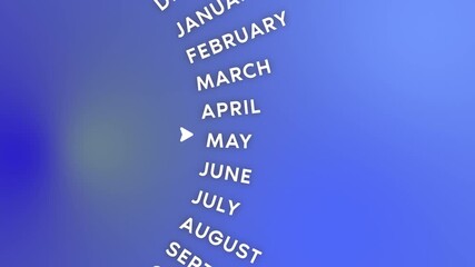 circular calendar motion months