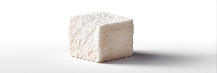 Marshmallow cube white soft fluffy sugar confection dessert sweet minimal
