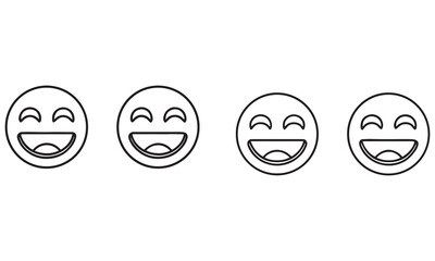 Minimalist Black & White Emoji Set &ndash; Expressive Smiley Faces, Emotions, and Reactions for UI/UX, Web, Mobile Apps, and Social Media &ndash; Premium Stock Graphics for Adobe Stock, Envato Elements