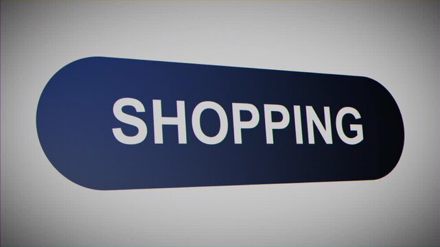 Shopping button screen closeup