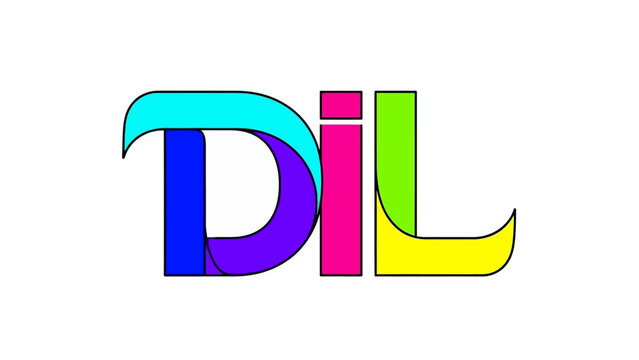 dil in vector form with white back ground